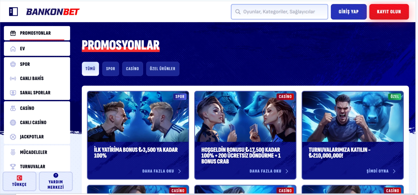 BankonBet Casino – En iyi bonuslar ve promosyonlar